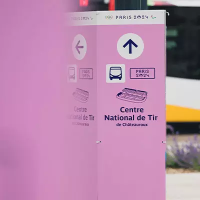 Exemple de signalétique durant les Jeux de Paris 2024