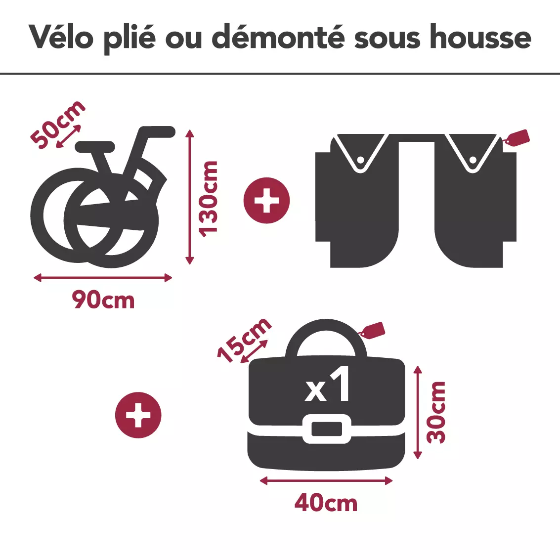 Voyagez avec un vélo plié ou démonté sous housse