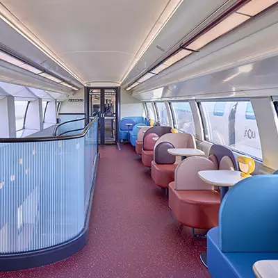 vue du 2è étage du Bistro TGV INOUI