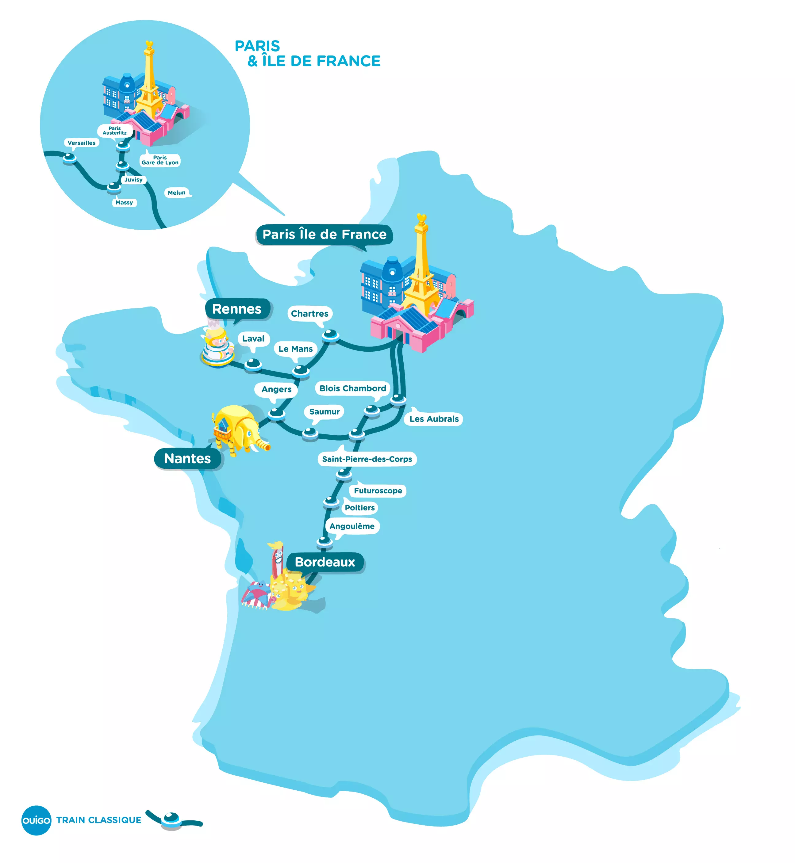 Carte des destinations effectuées par Oslo