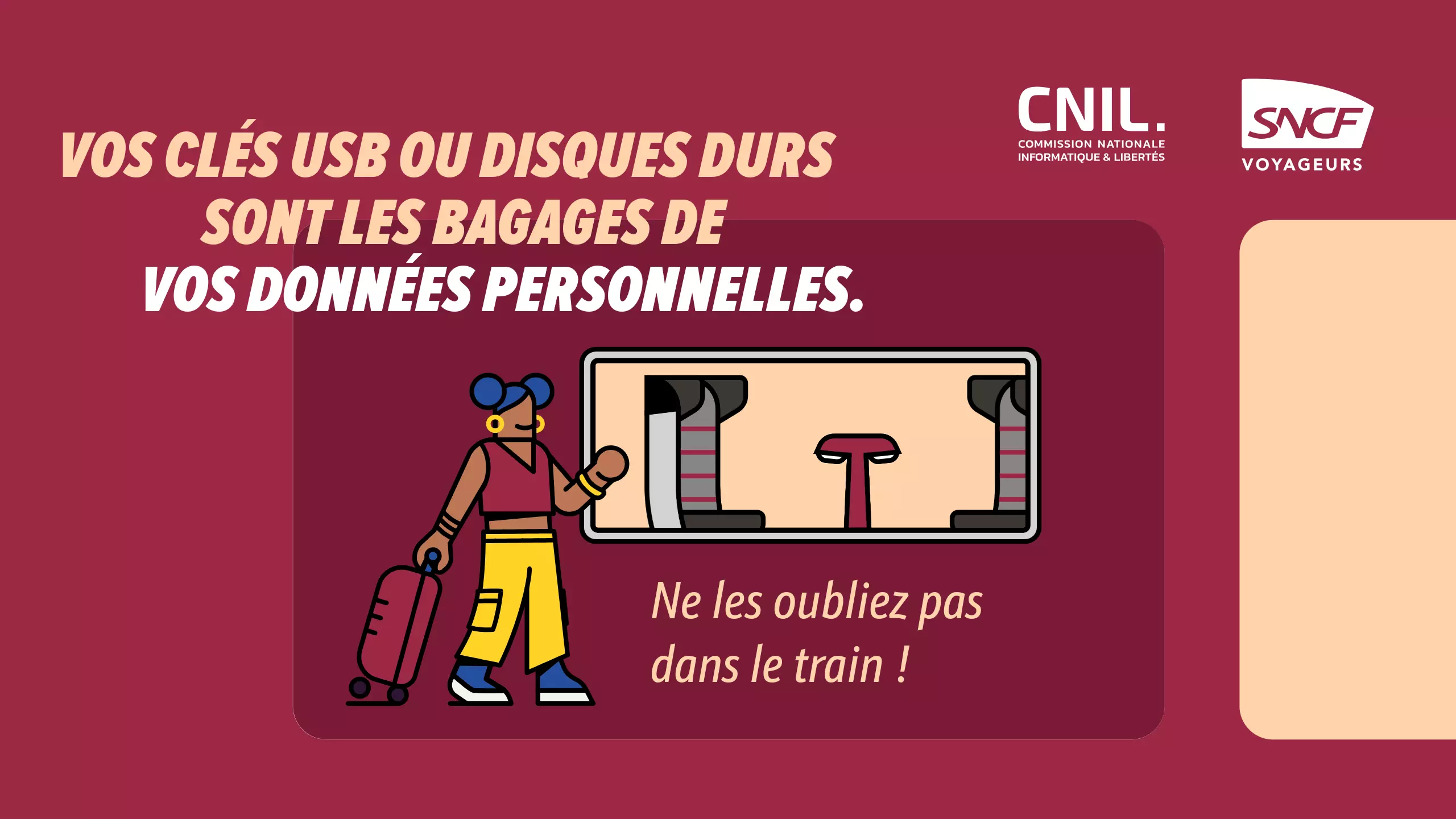 N'oubliez pas vos clefs USB ou disques durs dans le train !