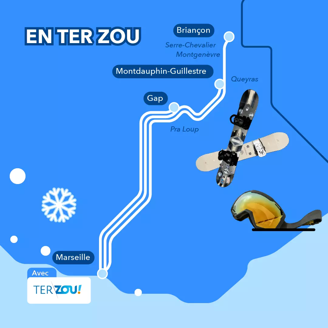 Cap vers la montagne en TER Zou